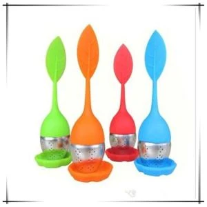 Silicon Kahvin Infuser Leaf silikoni Kahvin Infuser kanssa elintarvikekäyttöön tehdä teepussi suodatin luova ruostumattomasta teräksestä siivilät elintarvikekäyttöön