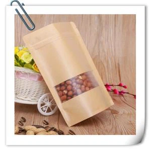 Elintarvikkeiden pakkaus Kraft paperipussi ikkuna