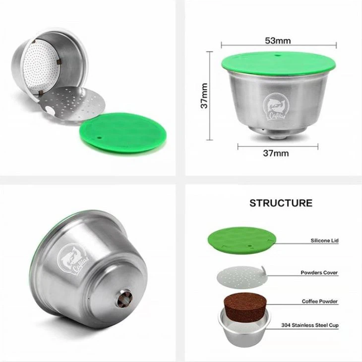 Dolce Gusto Coffee Machine Capsules Refillable Nespresso Capsule Reusable Stainless Steel Coffee Filter Kitchen Accessories Tool