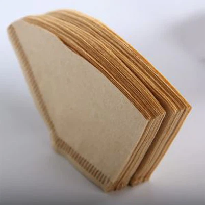 Puinen alkuperäinen käsin tippapaperi Kahvi tuulettimen muotoinen suodatin Espresso kahvipakkaukset teepussi suodatin